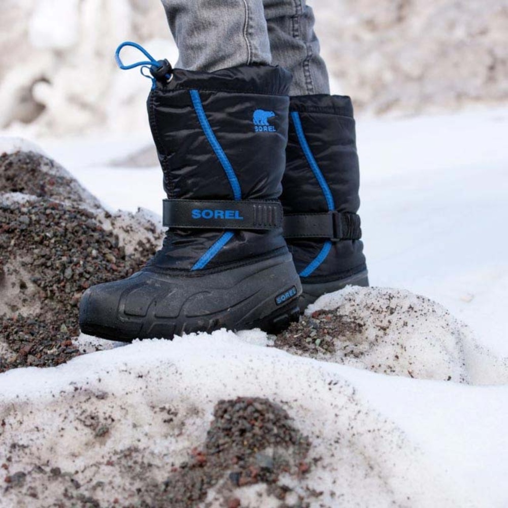 Sorel Flurry snow boots Toddlers 12 
blue black waterproof insulated